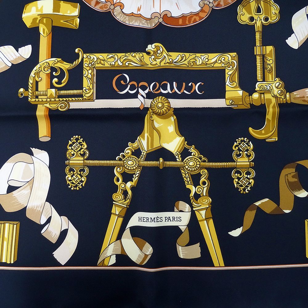 エルメス HERMES スカーフ レディース ブランド カレ90 Copeaux おが屑