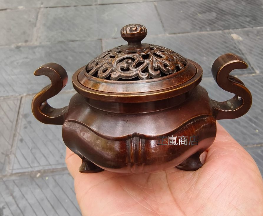 銅製 海棠薫香炉 香炉 檀香香炉 茶道沈香炉 香道具 装飾品 工芸品 置物 銅製 海棠薫香炉 香炉 檀香香炉 茶道沈香炉 香道具 装飾品 工芸