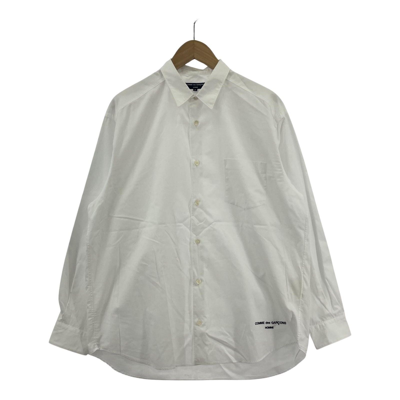 COMME des GARCONS HOMME 裾ロゴ タイプライターシャツXS シャツ