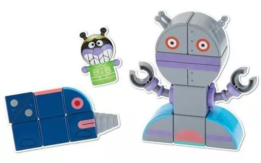 【中古】知育・幼児玩具 磁石でパチッと!ひらめきキューブバイキンメカセット 「それいけ!アンパンマン」