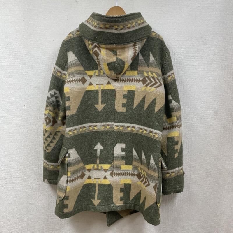 古着 コート FRONT STREET 8 ダッフル コート ジャケット アステカ オルテガ ネイティブ柄 ブランケット