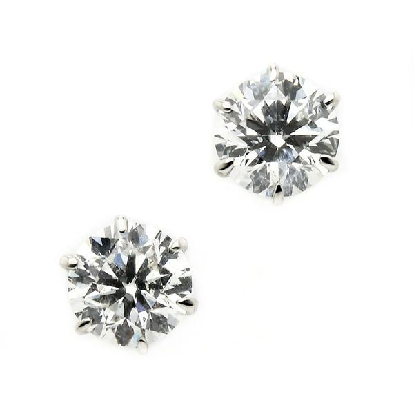 買取り実績 ダイヤモンド ピアス プラチナ Pt900 0.8ct ダイヤピアス D