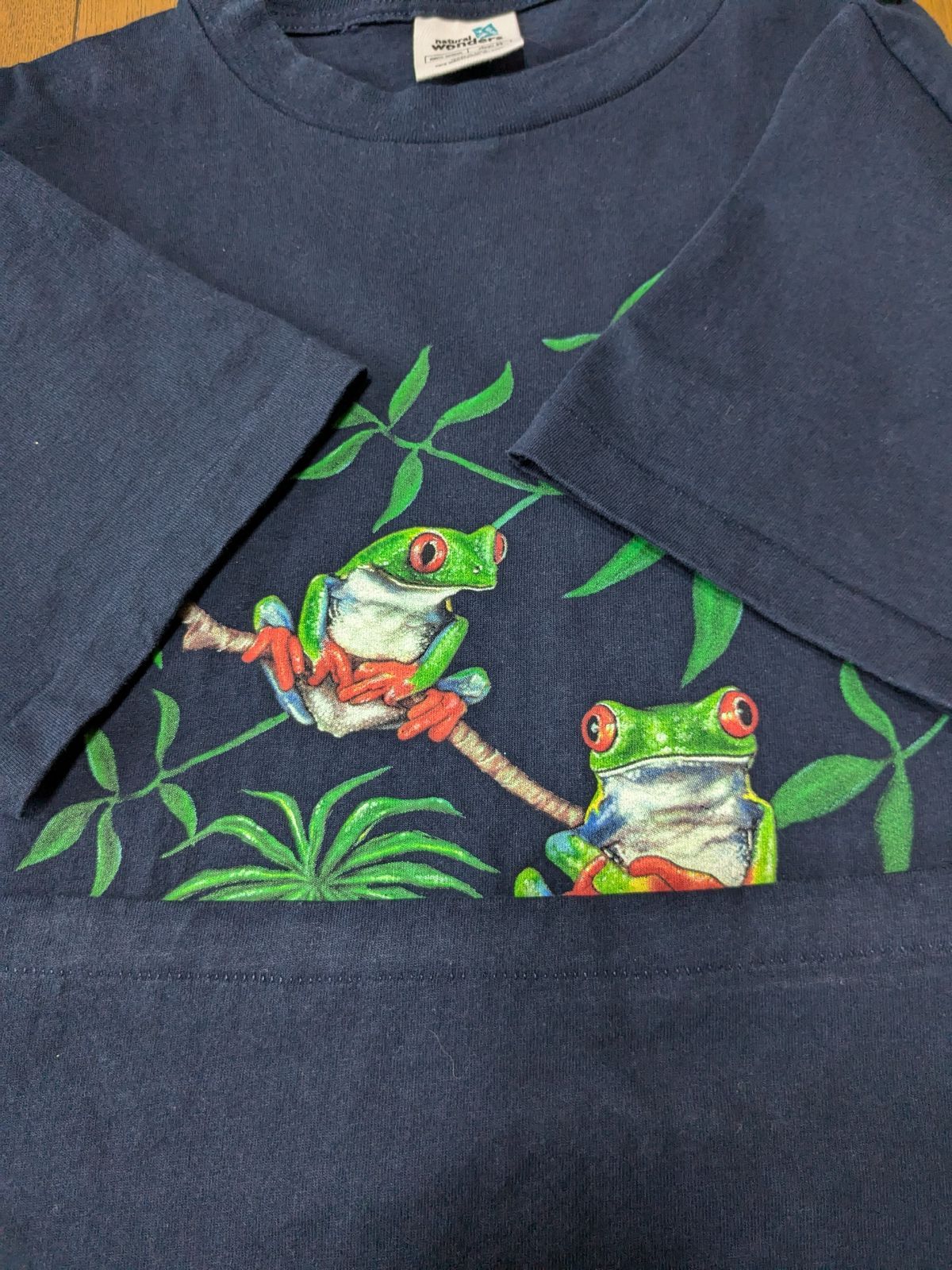 ヴィンテージ アニマル tシャツ カエル tシャツ 90S USA製 シングル 