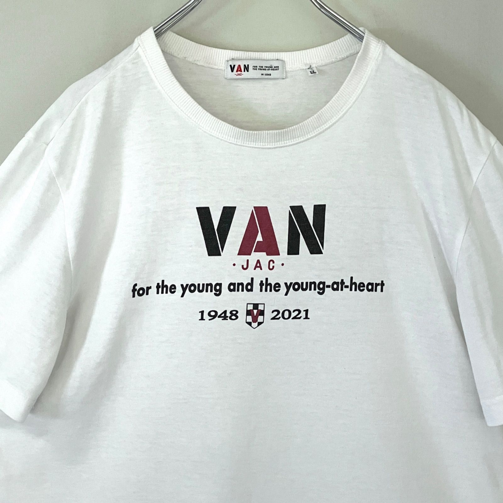 VAN JAC☆ヴァンヂャケット☆ロゴプリントTシャツ☆PH-61345/白