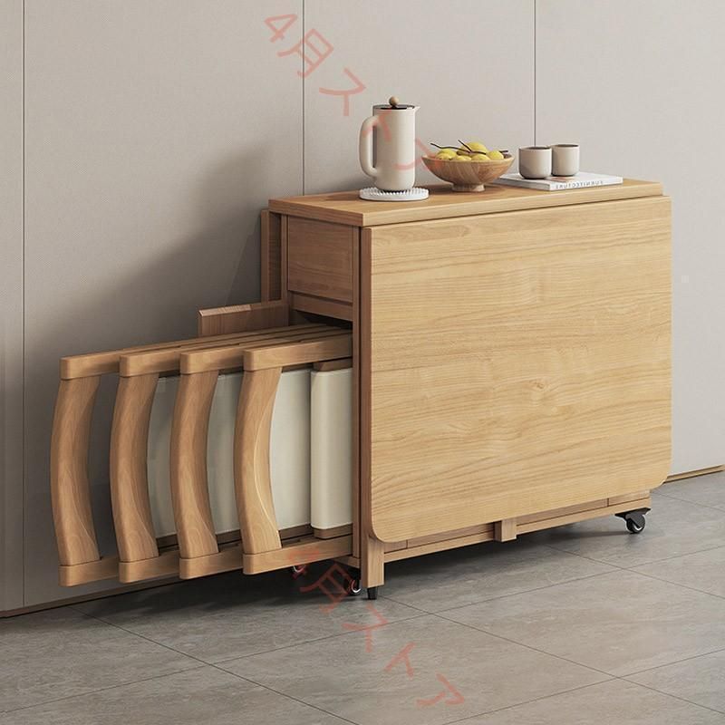 【ゆきさん専用】伸縮可能テーブルと椅子セット（メルカリでは同商品販売無し） 拡張可能なテーブルセット、折りたたみ式テーブルと椅子、椅子