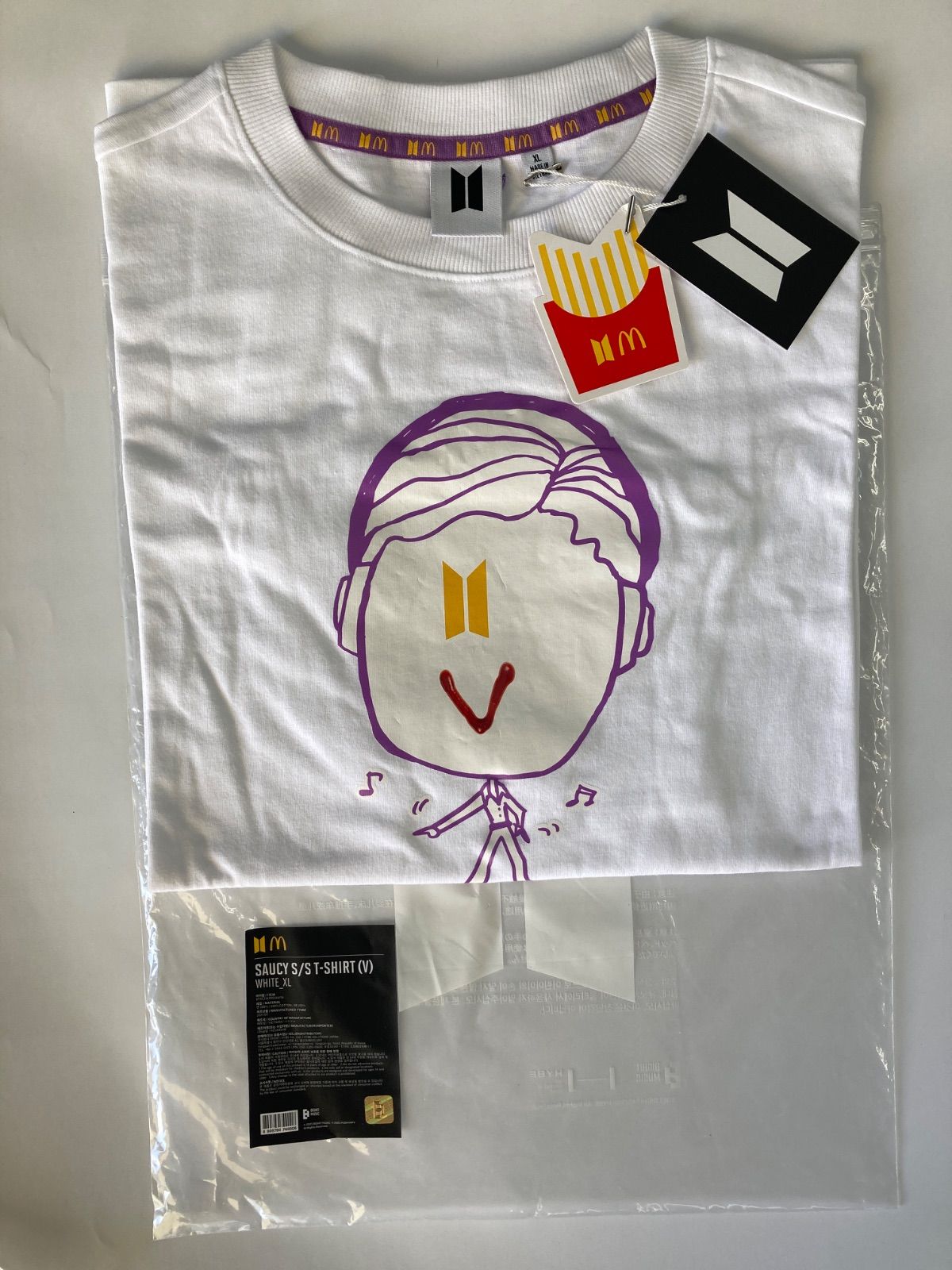 BTS×マクドナルドTシャツ V サイズXL