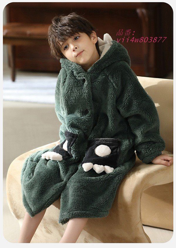  パジャマ 子供 恐竜 ガウン 110 CM 着る毛布 ルームウエア ギフト 秋 部屋着 暖かい 冬 vii 4 w 803877 着ぐるみパジャマ パジャマ バスローブ