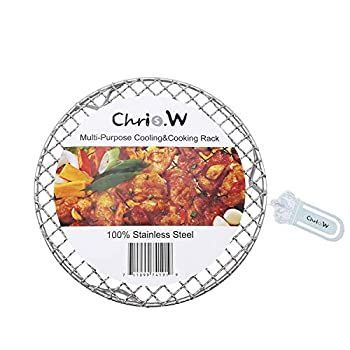 chris-wang 1パック多目的ラウンドステンレススチールクロスワイヤSteaming冷却バーベキューラック/カーボンBaking Net /グリル/パンGrate with