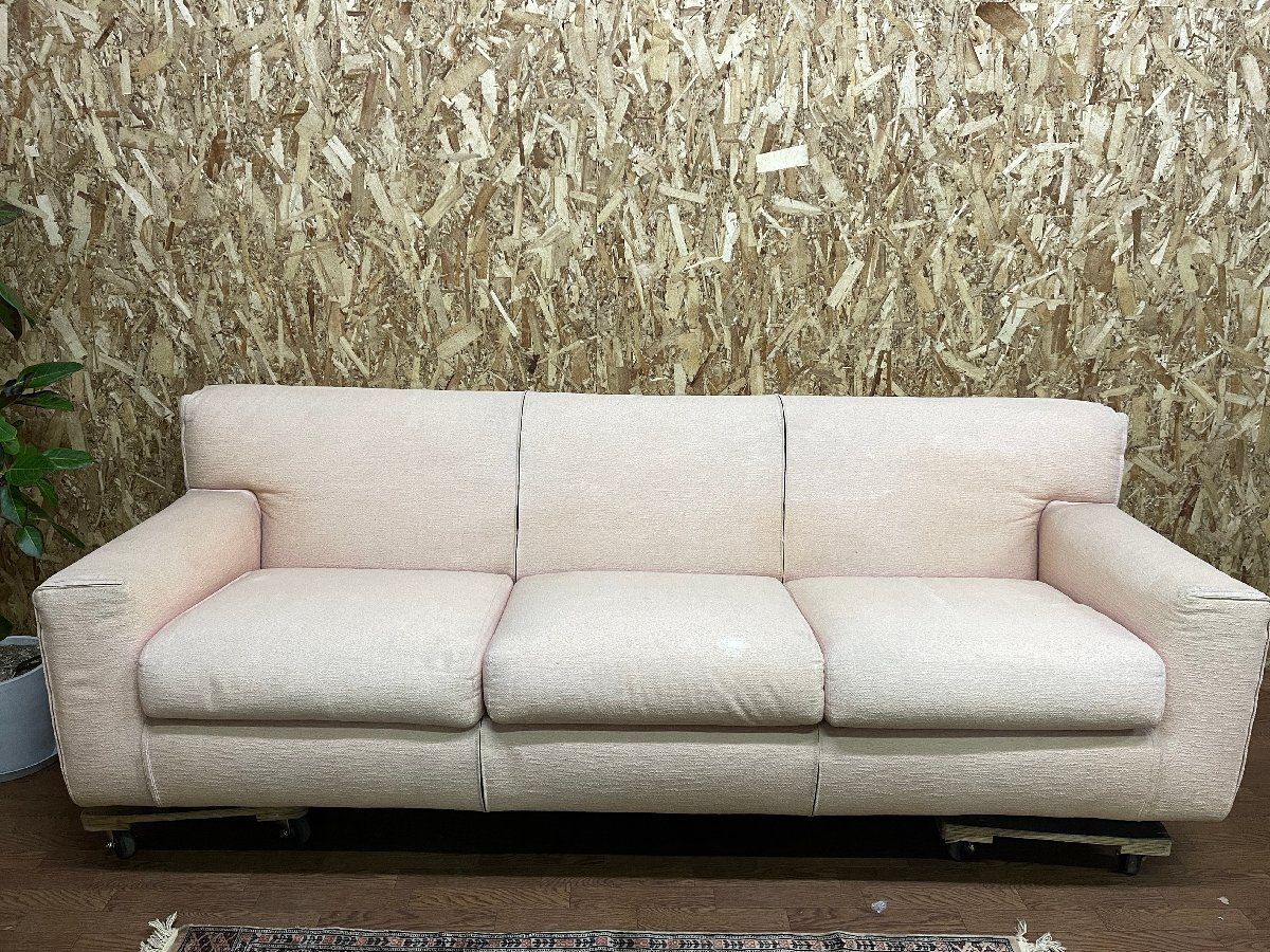 ○カッシーナ Cassina 3人掛けソファ トリプル 3P ピンク系 