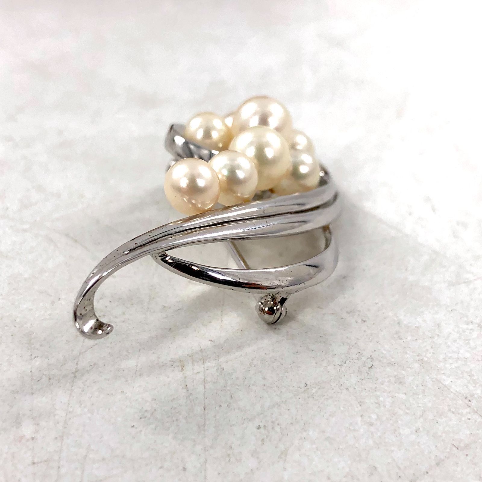 ミキモト MIKIMOTO SV パール ブローチ 定価7万