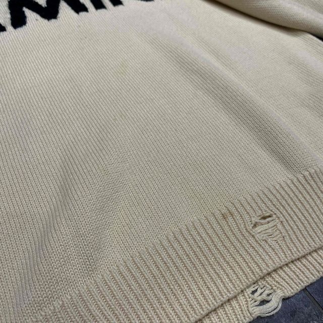 amiri 22aw EYELASH LOGO CREW SWEATER SIZE-XXL アミリ クラッシュ 