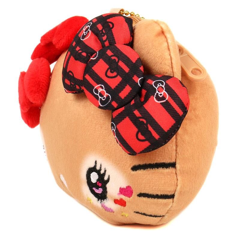 キティ　ふわふわポーチ　昭和レトロ　平成レトロ　レア　ダイカット　顔 当時物レア✨1998年 さくらんぼキティちゃん 毛糸ポーチ 大 平成