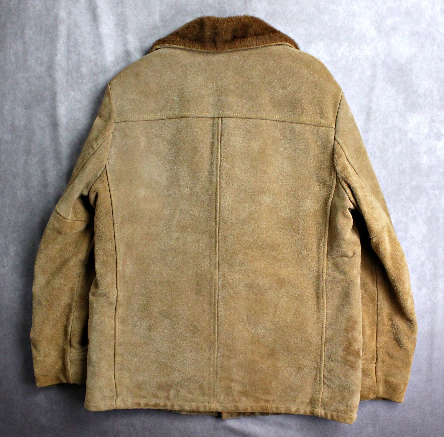 70s Sears スエード ランチコート 裏ボア 古着 ヴィンテージ レザー 60~70s スエード ボア裏地 チェスターコート 70s Sears スエード
