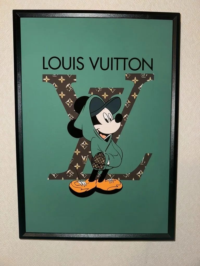 ミッキー ヴィトン コラボポスター 額付き 新品 モデル限定ミッキー
