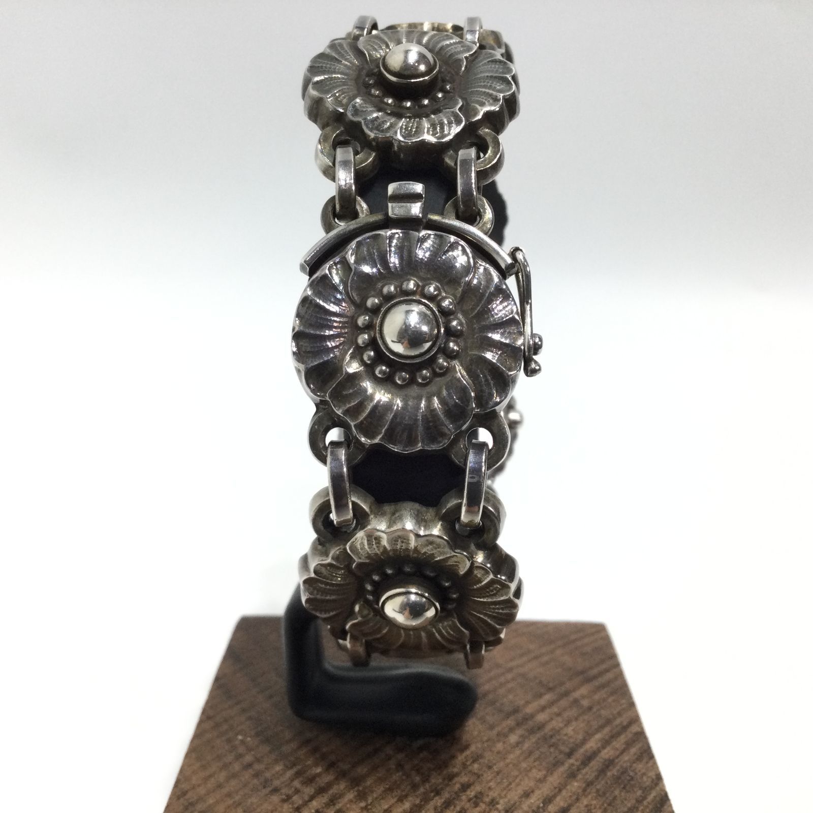 GEORG JENSEN 2366 フラワーモチーフ ブレスレット ウォッチ デンマーク製 シルバー925