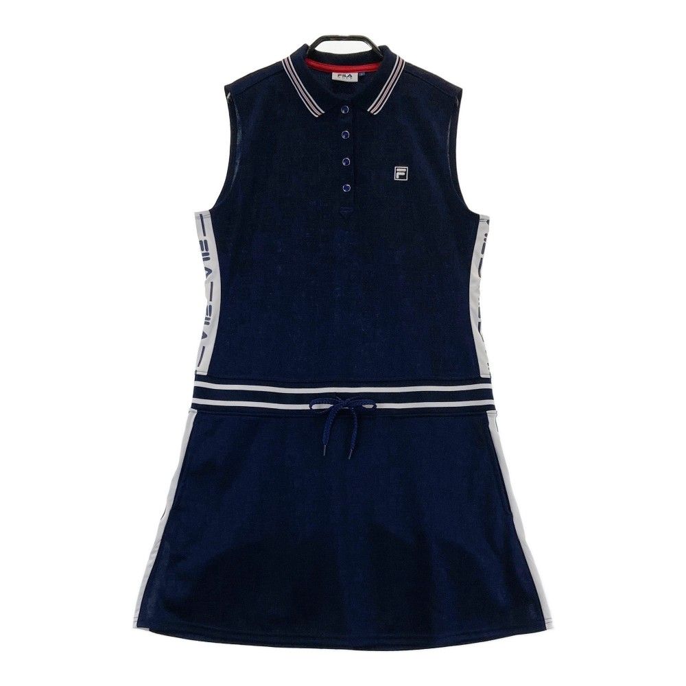 サイズ：L FILA GOLF フィラゴルフ  ノースリーブワンピース 総柄 ネイビー系 [240101390471] ゴルフウェア レディース ストスト