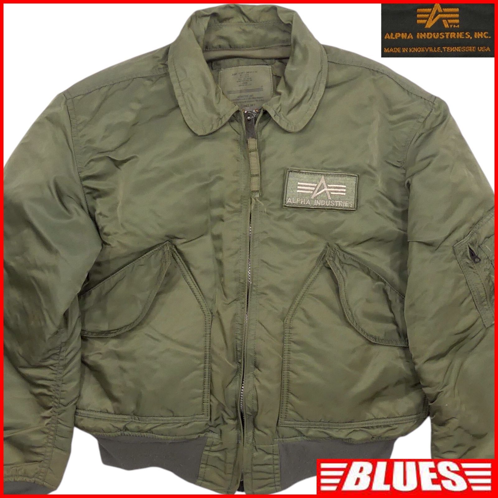 ALPHA CWU-45P フライトジャケット USA製 アルファ 90s カーキ MA-1