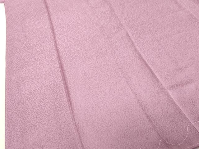 平和屋着物○上質な色無地 人物風景草花地紋 黒紅色 正絹 逸品