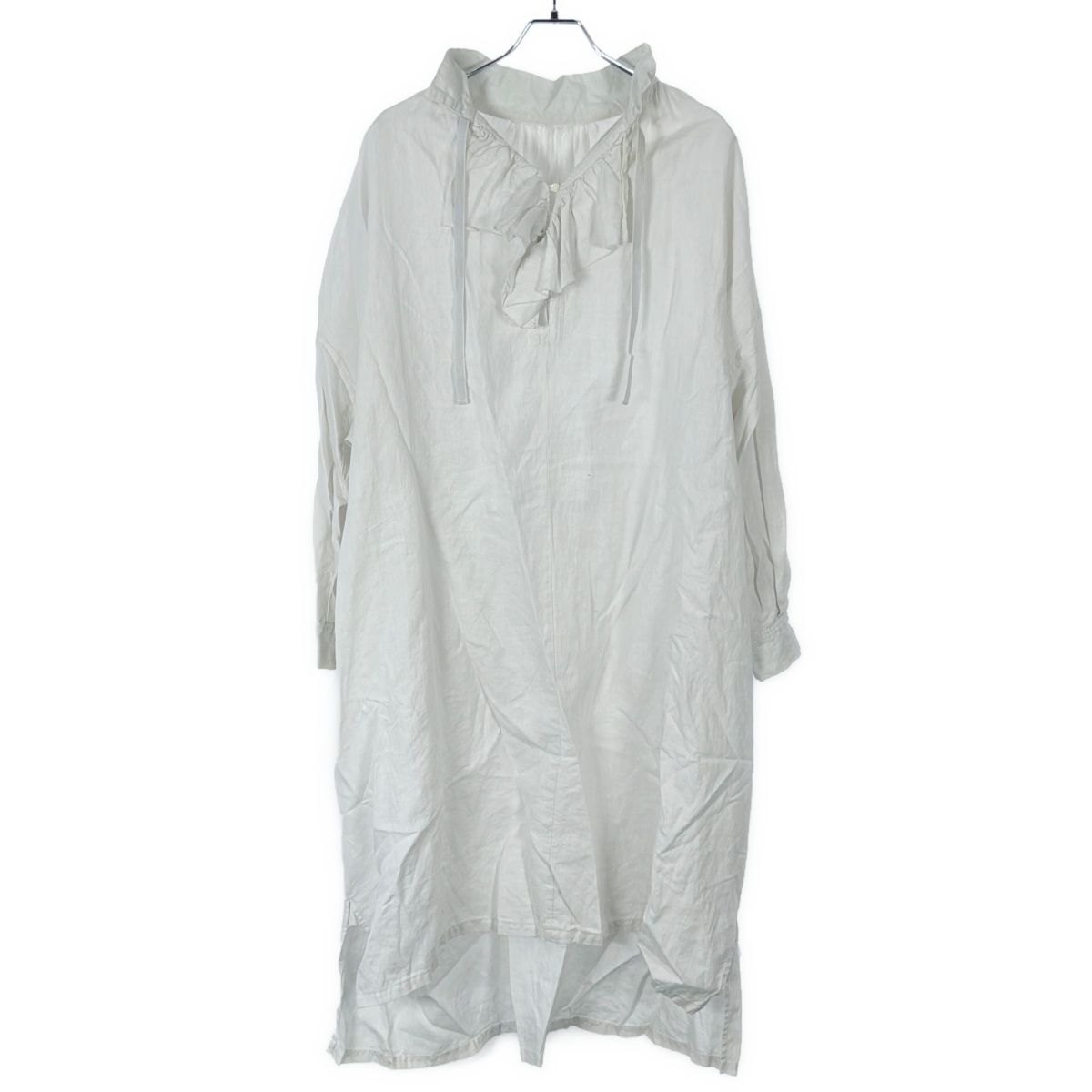 nest Robe ネストローブ リネン天然染めタックスカート nest Robe - ネストローブ♡リネン天然染めタックロングスカート