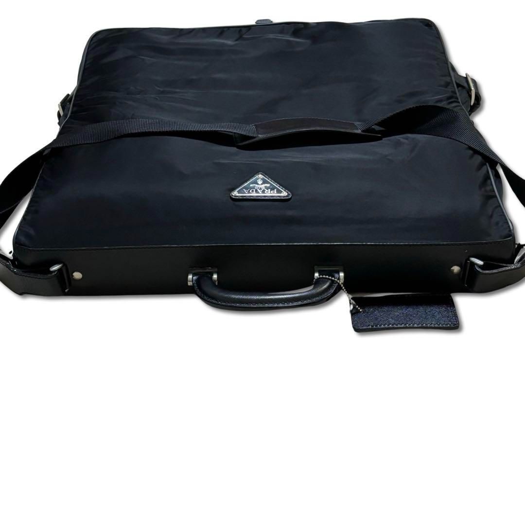 プラダ/PRADA テスートナイロン ガーメントバッグ スーツカバー希少美品 レア プラダ テスートナイロン×レザー ガーメントバッグ