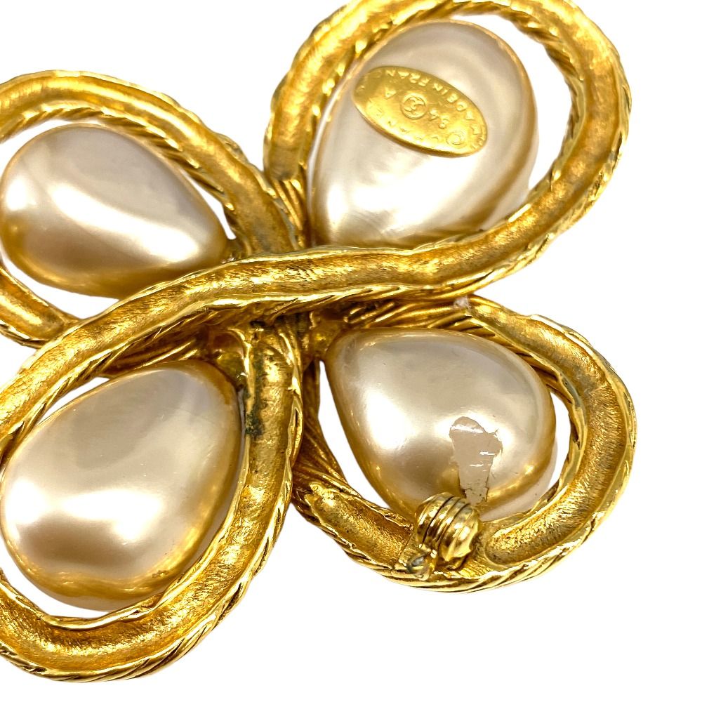 CHANEL シャネル ブローチ クロス ココマーク フェイクパール