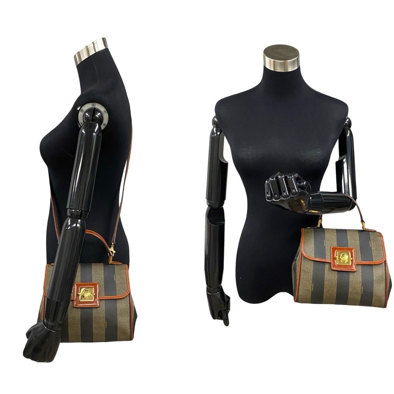 FENDI フェンディ ヴィンテージ ぺカン 柄 レザー 本革 極 美品 FENDI フェンディ ヴィンテージ ぺカン 柄 レザー 本革 2way