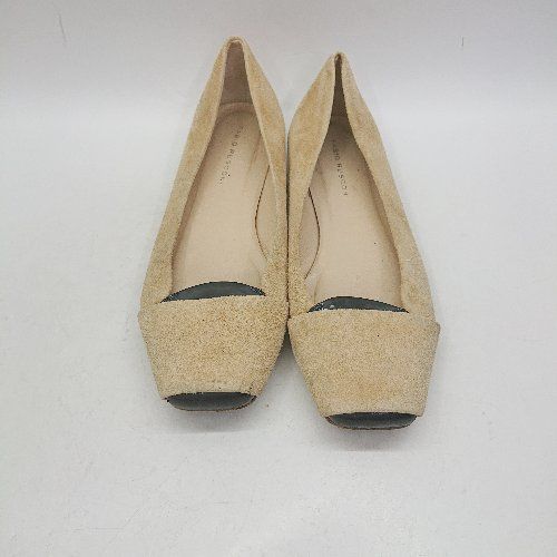 ファビオルスコーニ　パンプス　24cm スクエアトゥ　バイカラー　ベージュ ◇ ⊇ FABIO RUSCONI ファビオ ルスコーニ スクエアトゥ フラット