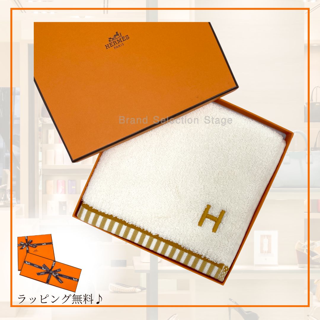 エルメス HERMES タオル カレ タオル ヴィス ヴェルサ ナークル | ジュート | タン ベージュ グレージュ ハンドタオル ハンカチ タオルハンカチ ギフト プレゼント H103847M 03