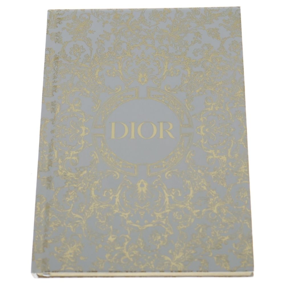 DIOR ディオール ブランドロゴ 総柄 手帳 ホワイト|ゴールド