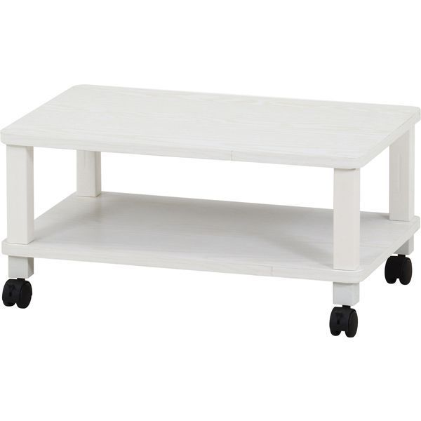 マルチテーブル（キャスター付） オークホワイト 組立品