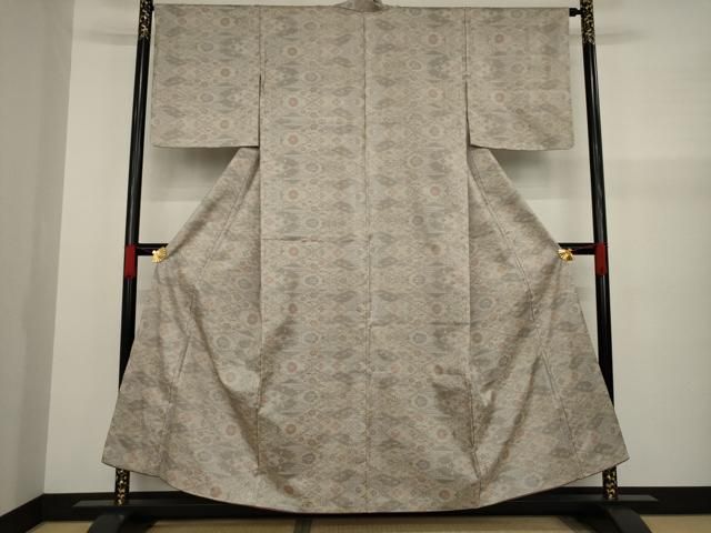 平和屋着物○本場大島紬 一元7マルキ 花菱文 正絹 逸品 AAAY9846ck