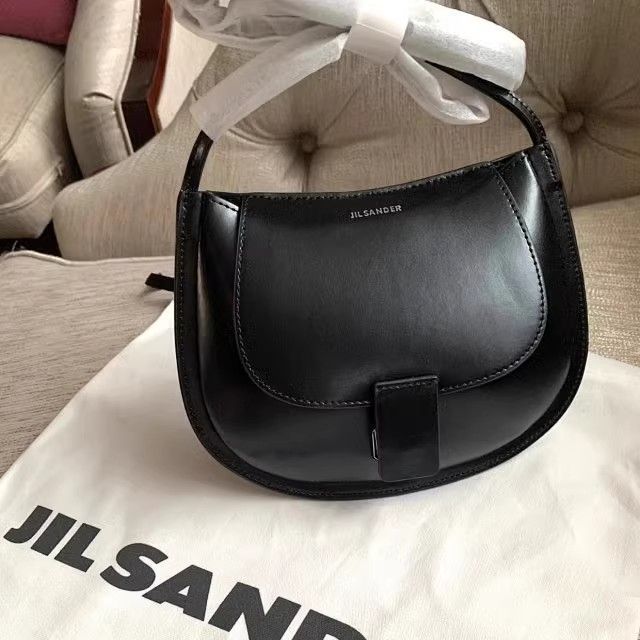 Jilsander スタイリッシュな鞍バッグ ショルダー バッグ #ブラック