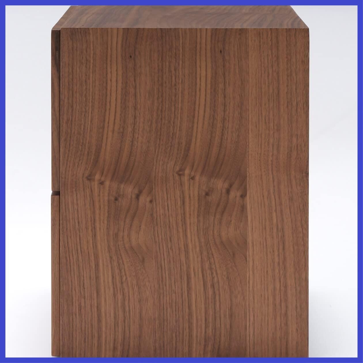 引出し4個 幅37×奥行28×高さ37cm ウォールナット材突板 スタッキング