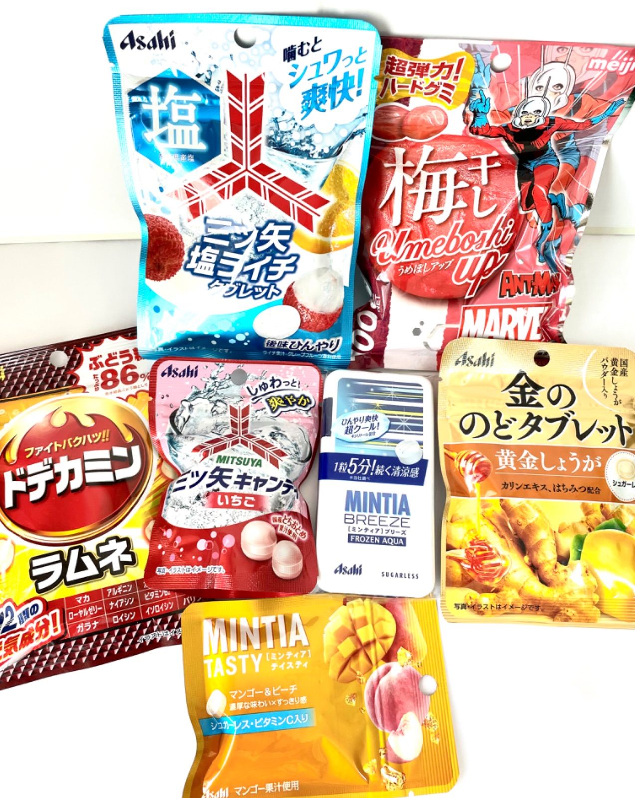 メルカリshops お買得 ラムネ タブレット キャンディ グミ お菓子アソート7種セット