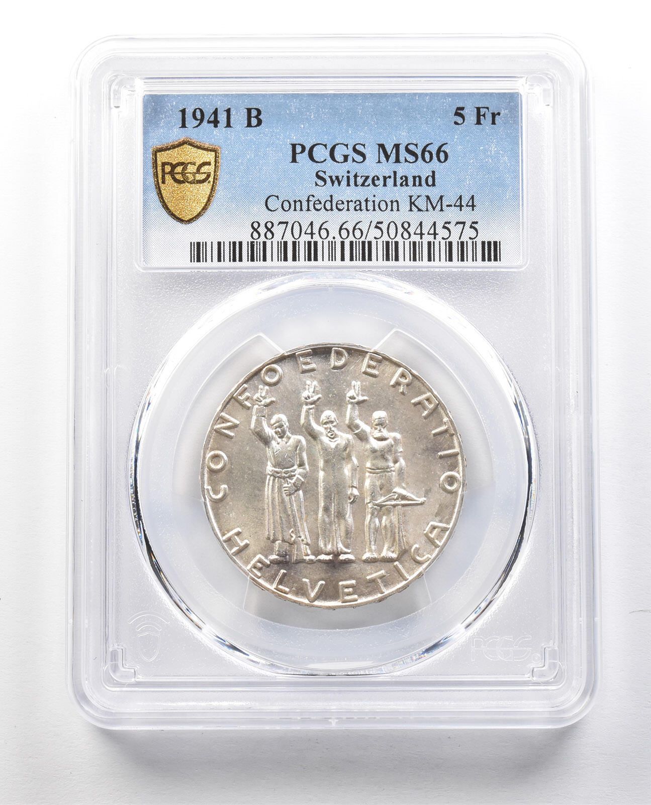 1941年 B スイス 5フラン 連邦 KM-44 MS66 PCGS - メルカリ