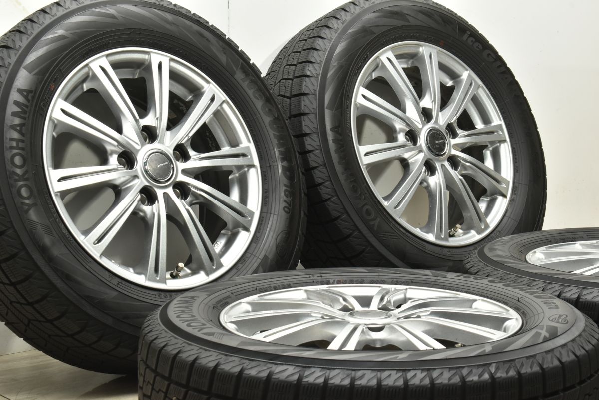 バリ溝 ミルアス 15in 6J 53 PCD114.3 ヨコハマ アイスガード IG70 195|65R15 91Q トヨタ車 設計 ノア ヴォクシー エスクァイア