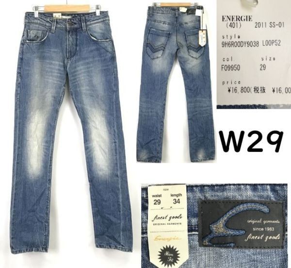 1.6万円/タグ付新古品★エナジー/ENERGIE★ウォッシュ加工/デニムパンツ/ジーンズ【メンズW29L34/股下91cm】ズボン/Pants/Trouser◆cBH725 メンズ 1.6万円/タグ付新古品☆エナジー/ENERGIE☆ウォッシュ加工