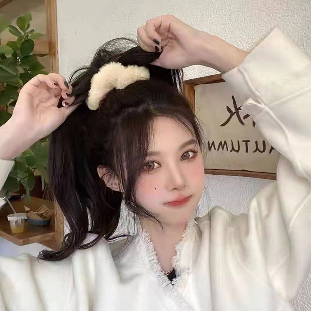 シュシュ ヘアゴム ヘアアクセサリー ふわふわ ゴム 髪留め 韓国 - その他