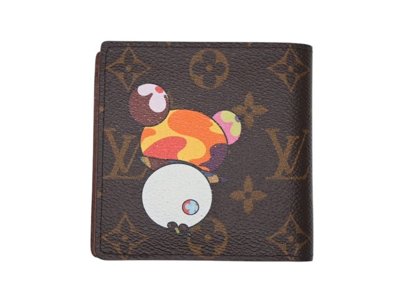 LOUIS VUITTON ルイヴィトン ポルトフォイユマルコ M61666 二つ折り財布 村上隆 モノグラムパンダ 4b007603