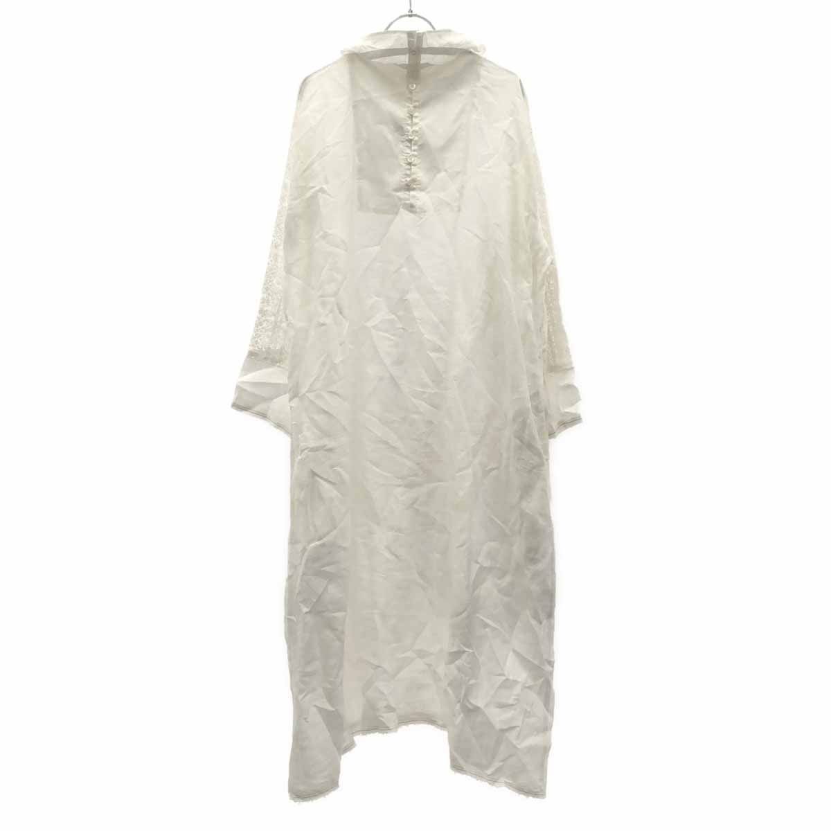 tao COMME des GARCONS タオ コムデギャルソン 22SS レースパネルラミーシャツワンピース TI-O016 ホワイト M