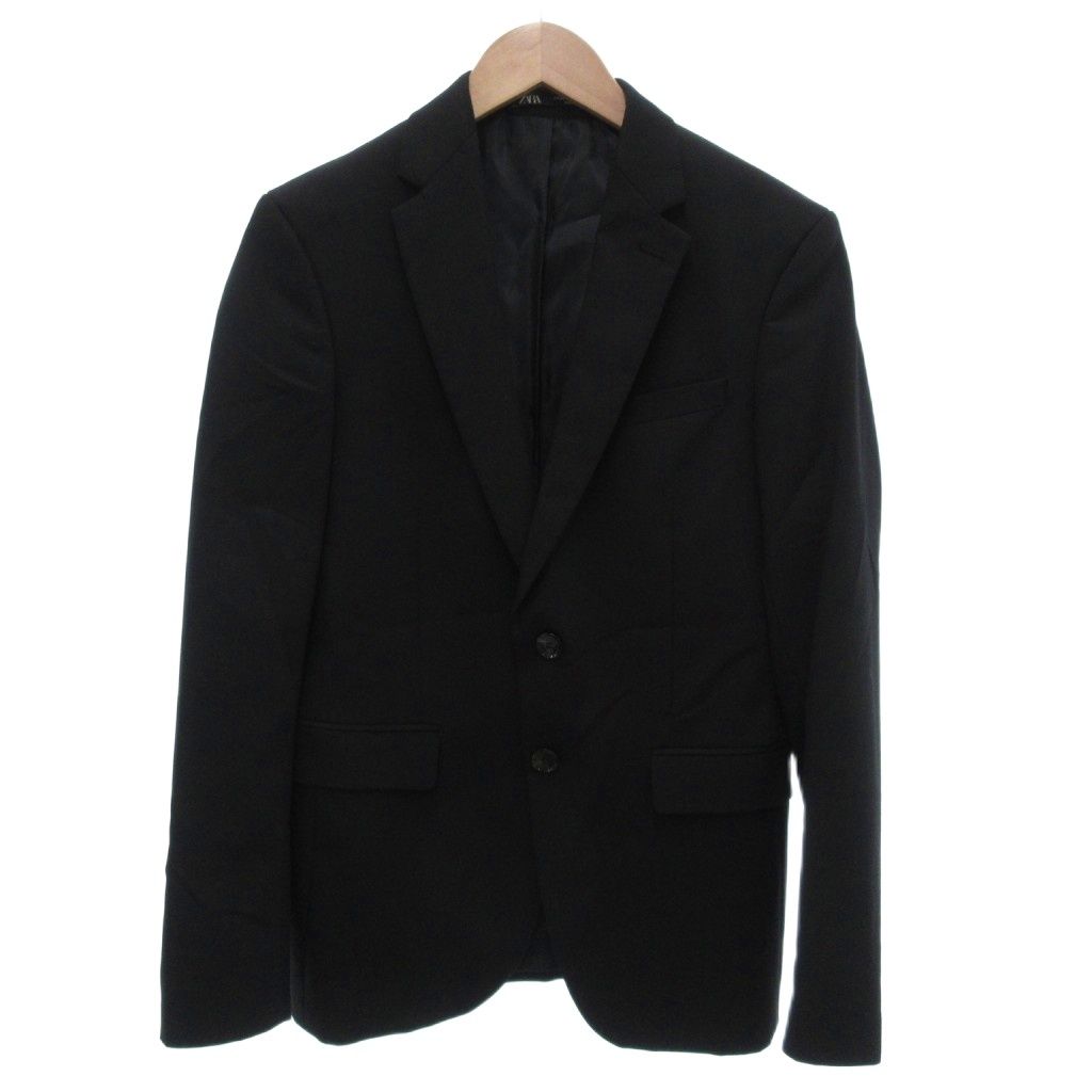 ザラ ZARA スーツ セットアップ シングル ジャケット パンツ 2B 34 黒 