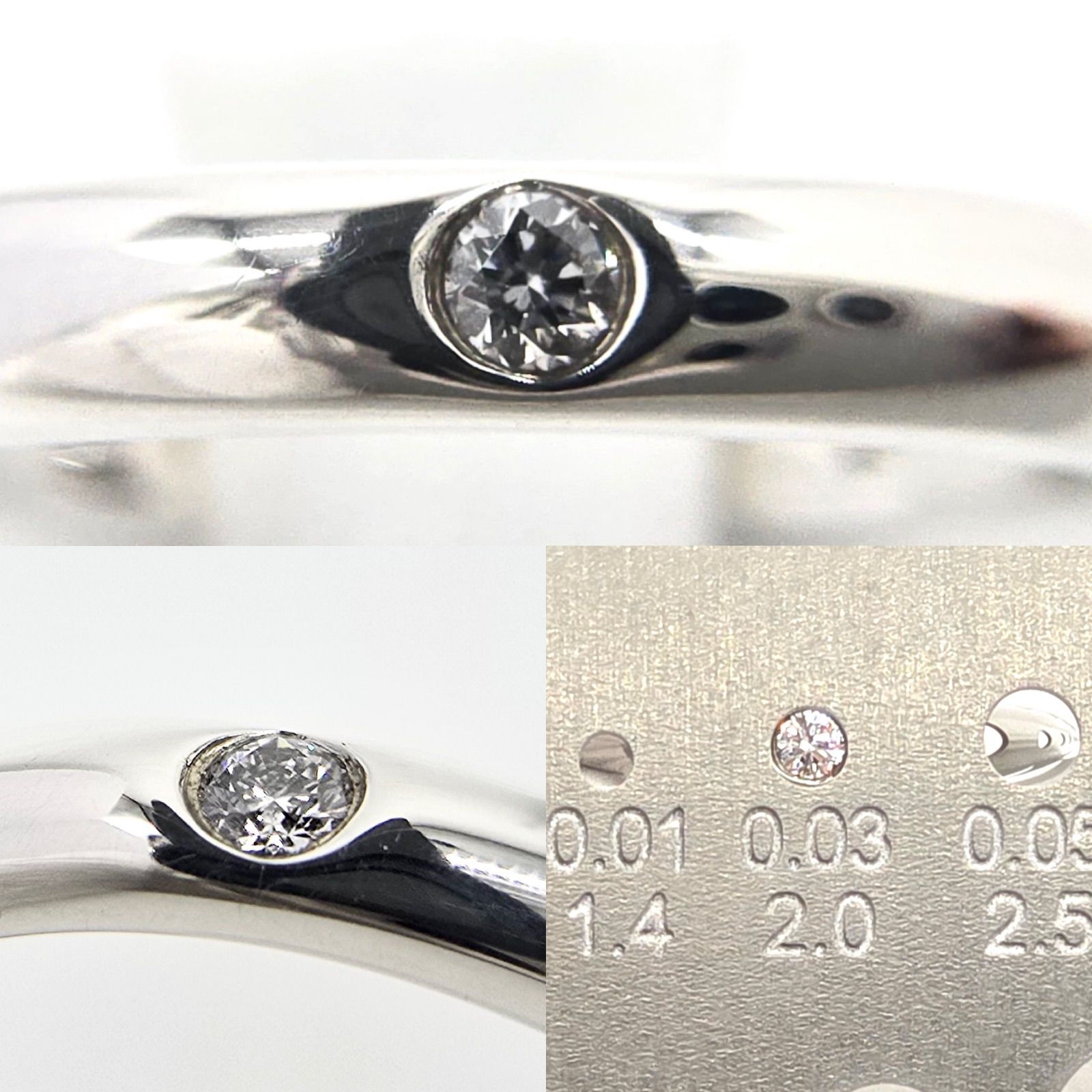 極美品 ティファニー スタッキングバンド ダイヤ リング 9号 シルバー925 TIFFANY＆Co. ティファニー エルサ・ペレッティ スタッキング