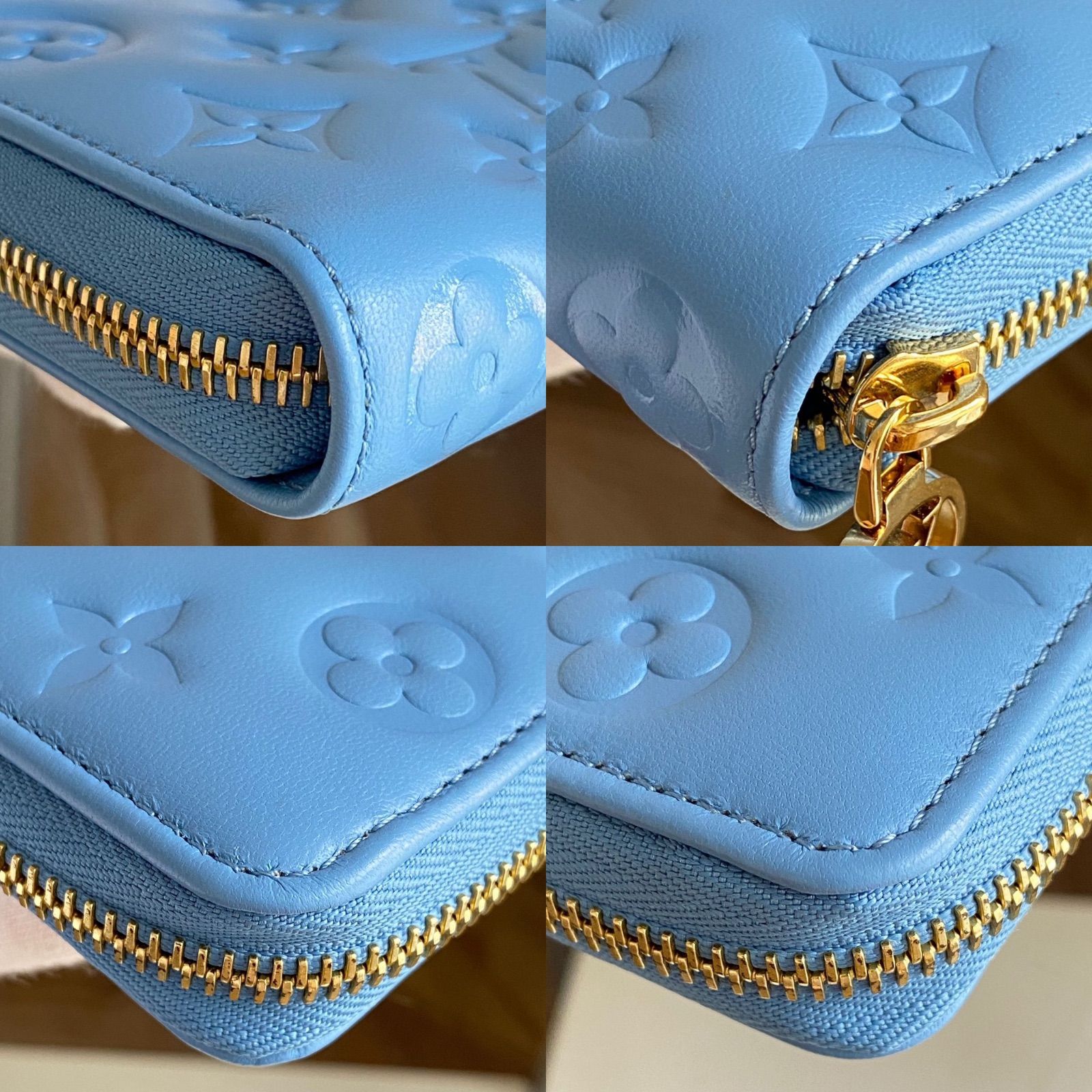 Louis Vuitton 長財布(ラウンドファスナー) クッサン ブルー - メルカリ