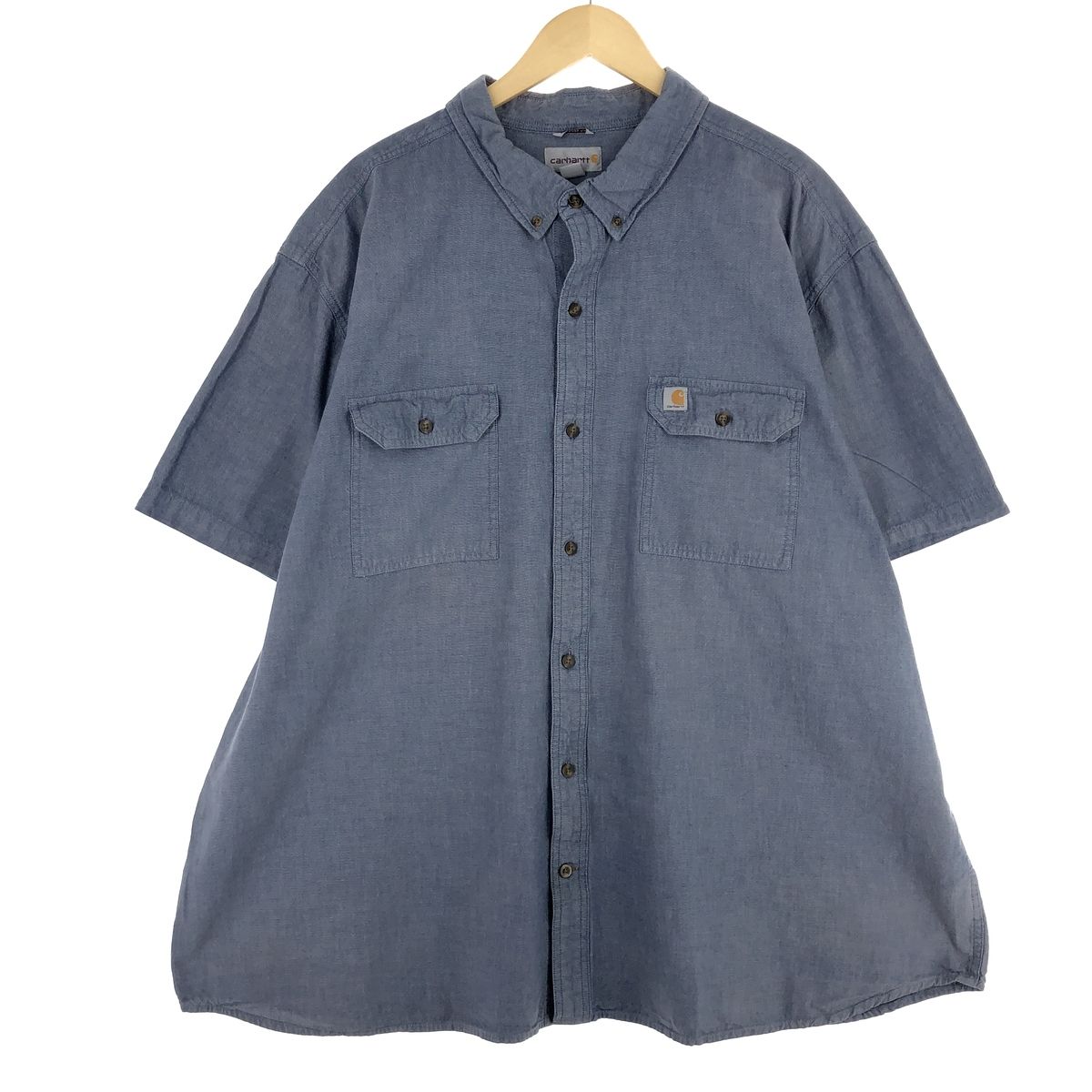 古着 ビッグサイズ カーハート Carhartt RELAXED FIT 半袖 ボタンダウンシャツ メンズXXXXL /eaa443741 【中古】/eaa443741