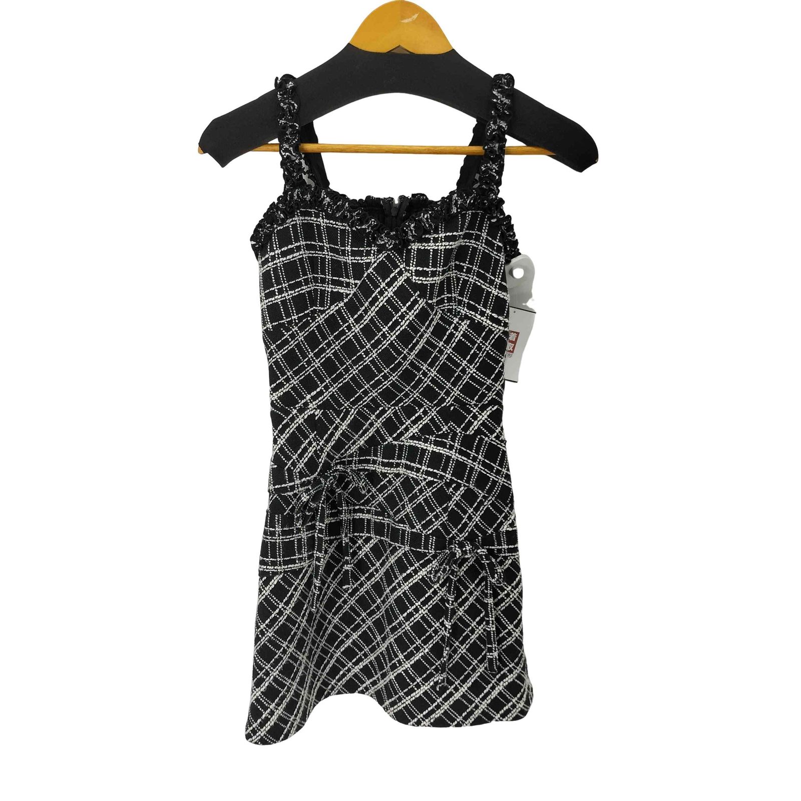 Darich ツイードチェックリボンミニワンピース ダーリッチ Darich ツイードチェックリボンミニワンピース