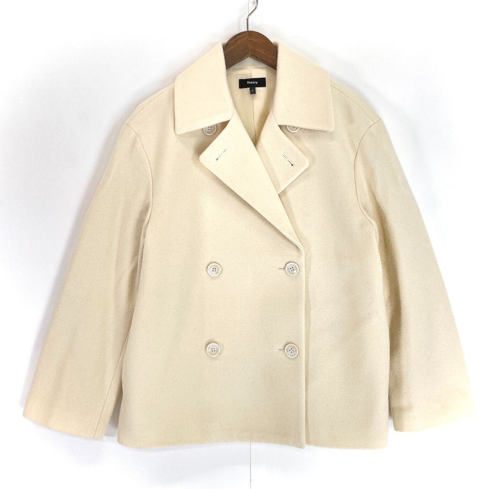 Theory セオリー 22年製 ホワイト ウールPコート ジャケット S - メルカリ