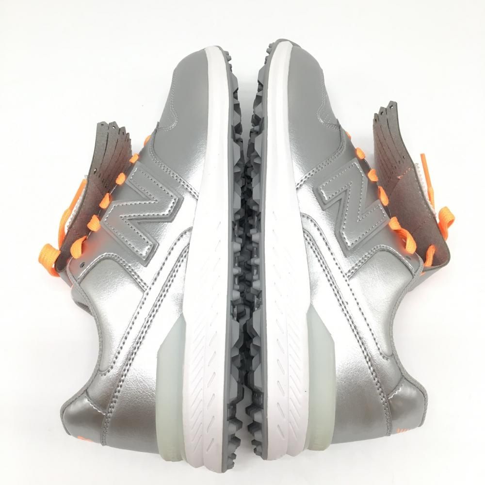 New Balance FOOT ゴルフシューズ シルバー/オレンジ25センチ New Balance FOOT ゴルフシューズ シルバー/オレンジ25センチ