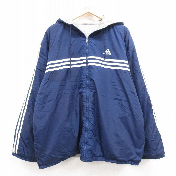 XL/古着 アディダス adidas 長袖 ナイロン ジャケット パーカー メンズ