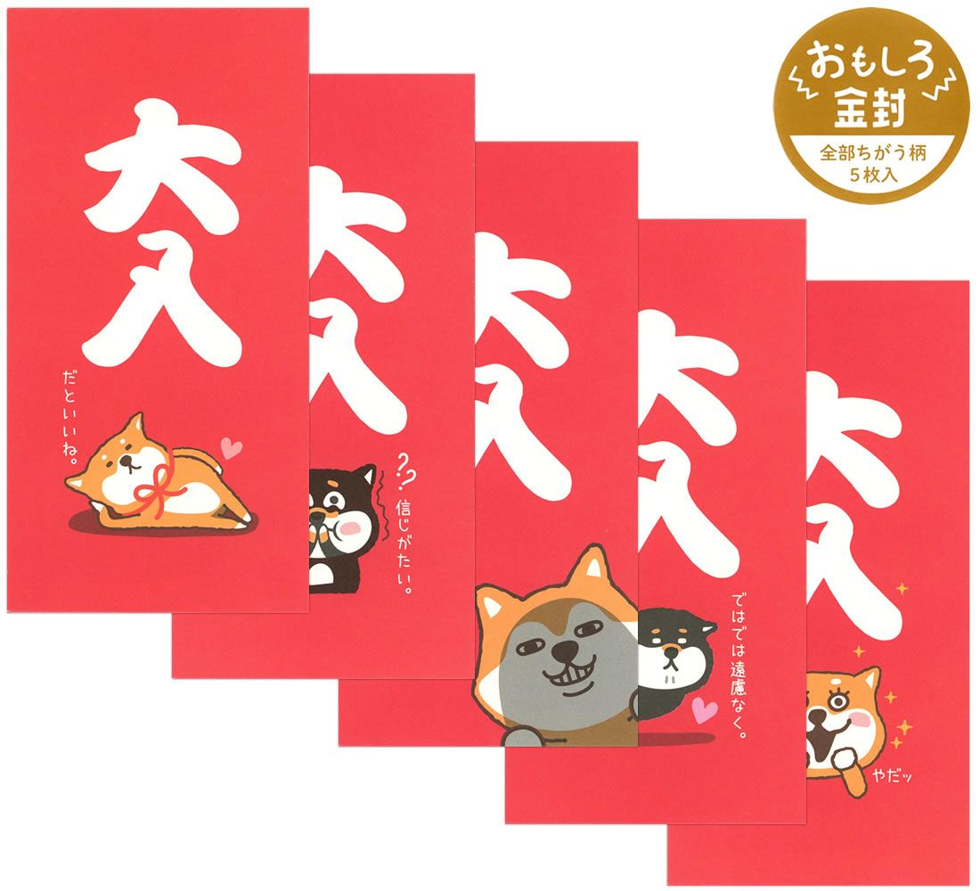 ネコポスゆうパケット】 パインブック おもしろ金封（ポチ袋） 5