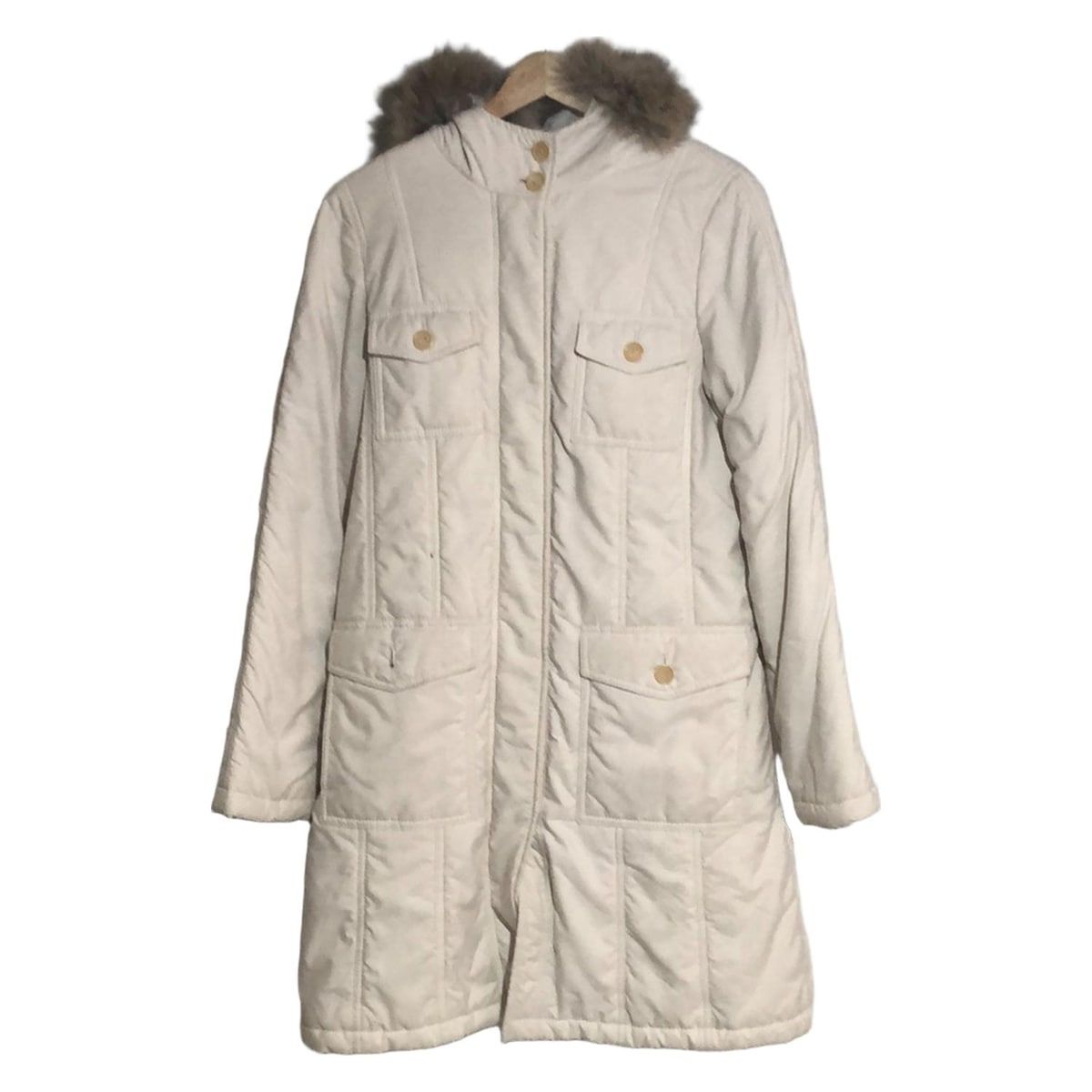 theory セオリー コート サイズ4 S レディース - アイボリー 長袖|中綿|ファー コヨーテ 取り外し可|冬